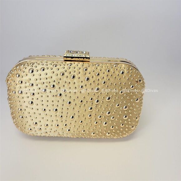 Elegant Gold Evening Clutch Purse - Picture 2 of 10